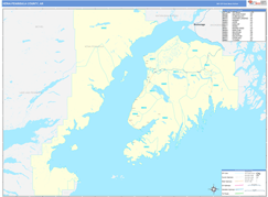 Kenai Peninsula Borough (County), AK Digital Map Basic Style